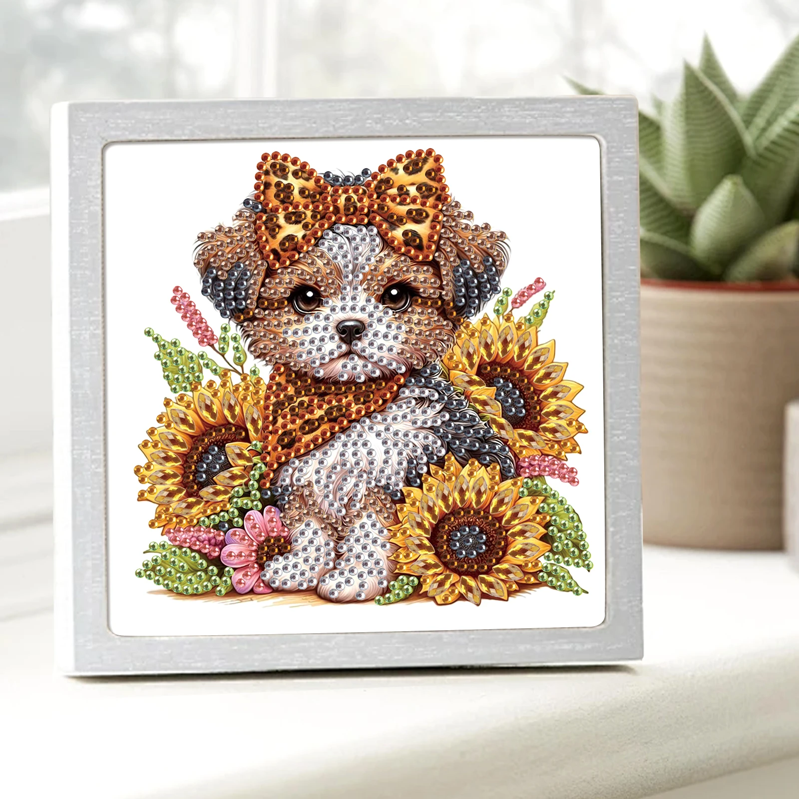 Puppy Special Shape Diamond Art Painting Kit for Adult Beginner,Crystal Diamond Special Shape Kit for Home Wall Decoration Gift view 5