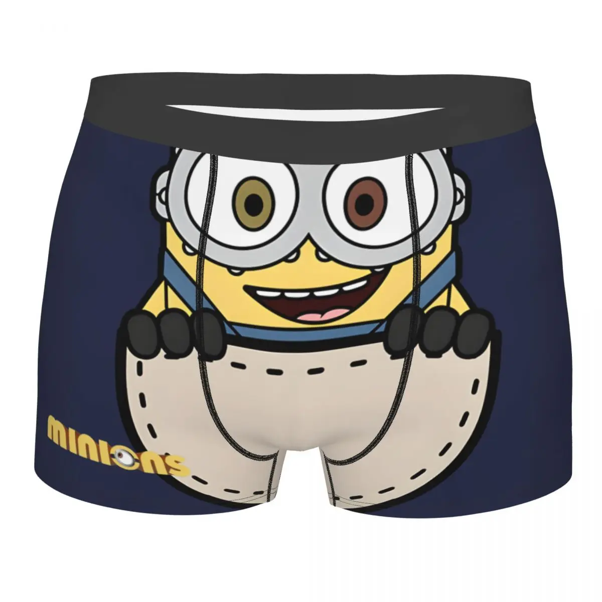 Despicable Me Minions Minions+logo Underpants Breathbale Panties Men's Underwear Ventilate Shorts Boxer Briefs