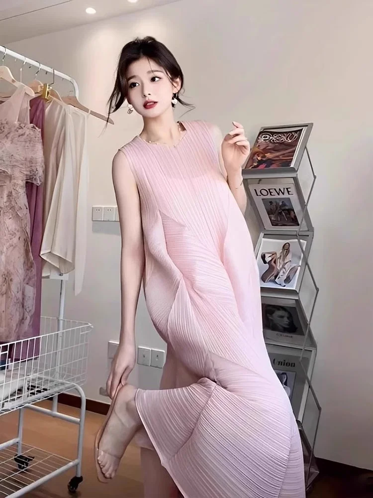 Faionable couleur été nouveauté t-shirt plissé Svel fleur bourgeon jupe conception Unique plié Dr pour les femmes