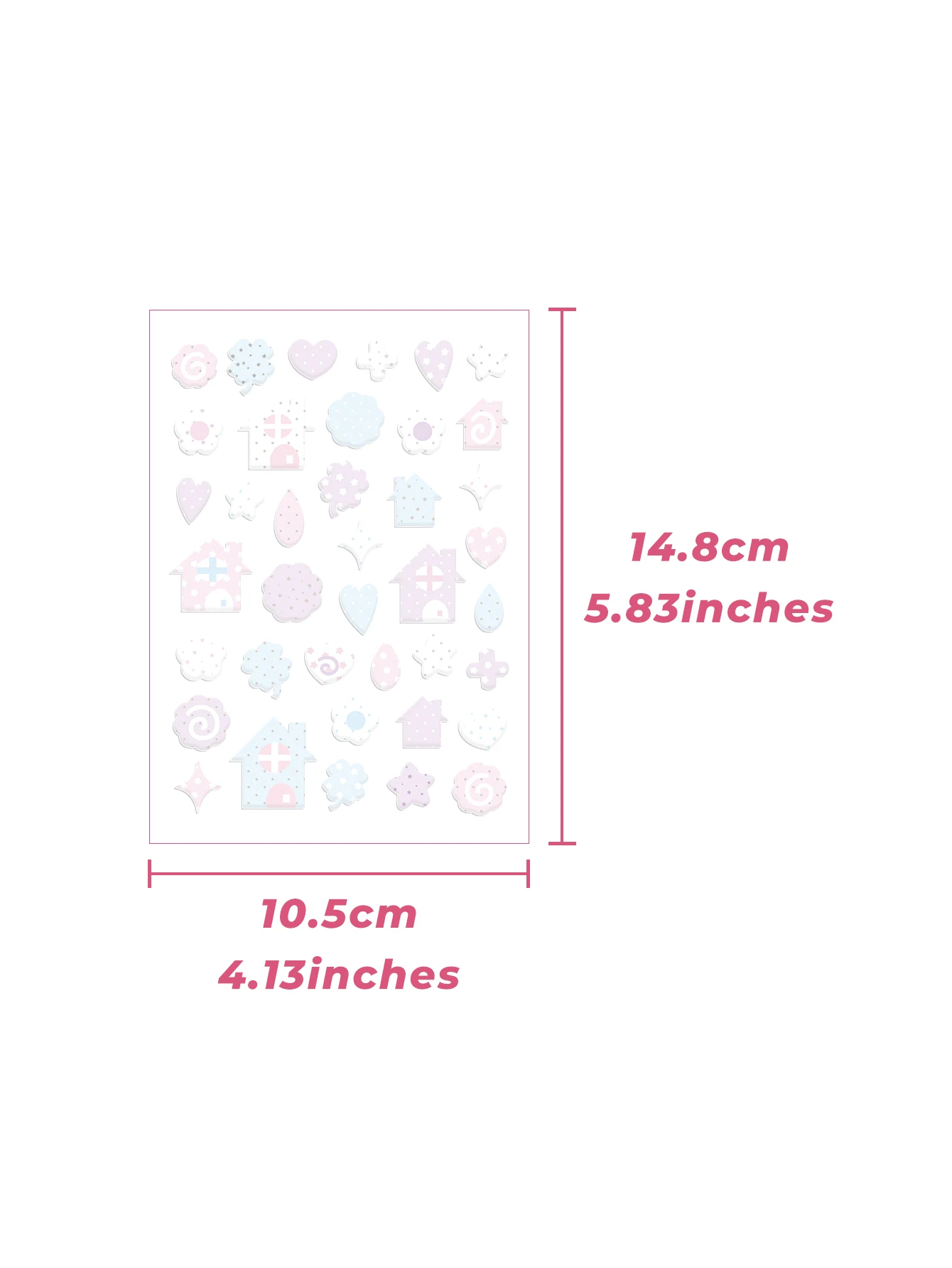 WAKAWAKA Fluffy Felt Stickers Cute Winter Plush 3D Scrapbook Stickers Plush Photo Frame Deco Diy Arts Crafts Album