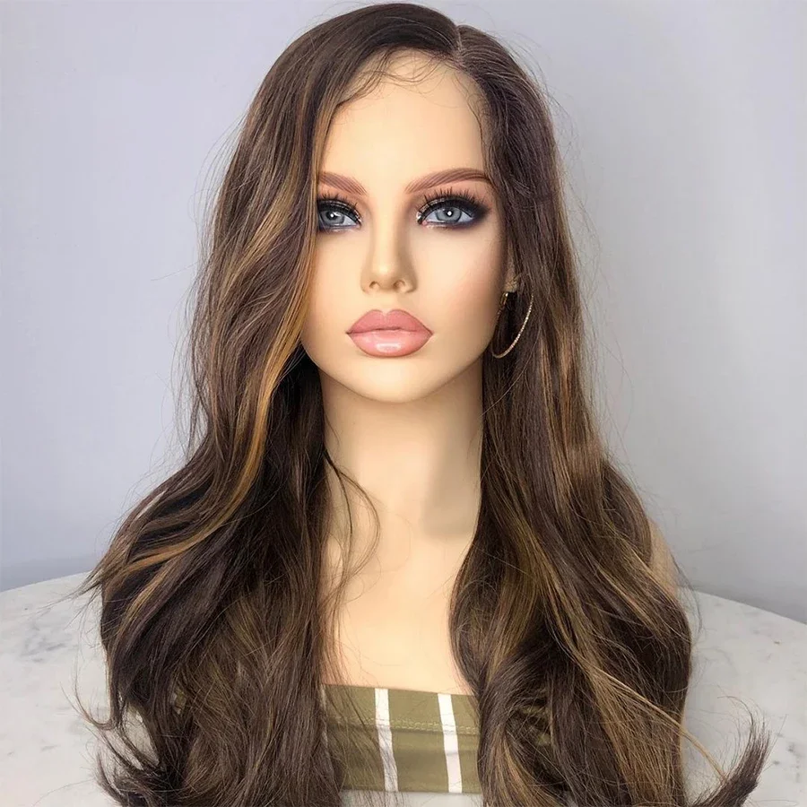 

Soft 26Inch Highlight Blonde 5x5 Silk Base Wave Jewish Glueless Human Hair With Baby Hair HD Lace European Hair Preplucked Daily