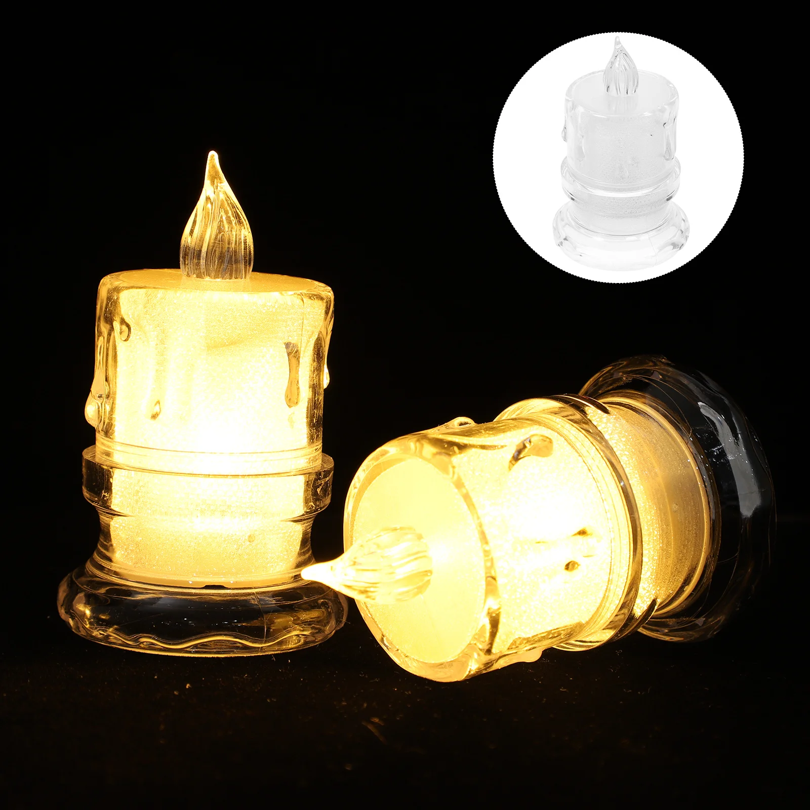 12 قطعة من الشموع الكهربائية LED أضواء عديمة اللهب للحفلات مادة آمنة لتزيين قطعة الطاولة المركزية