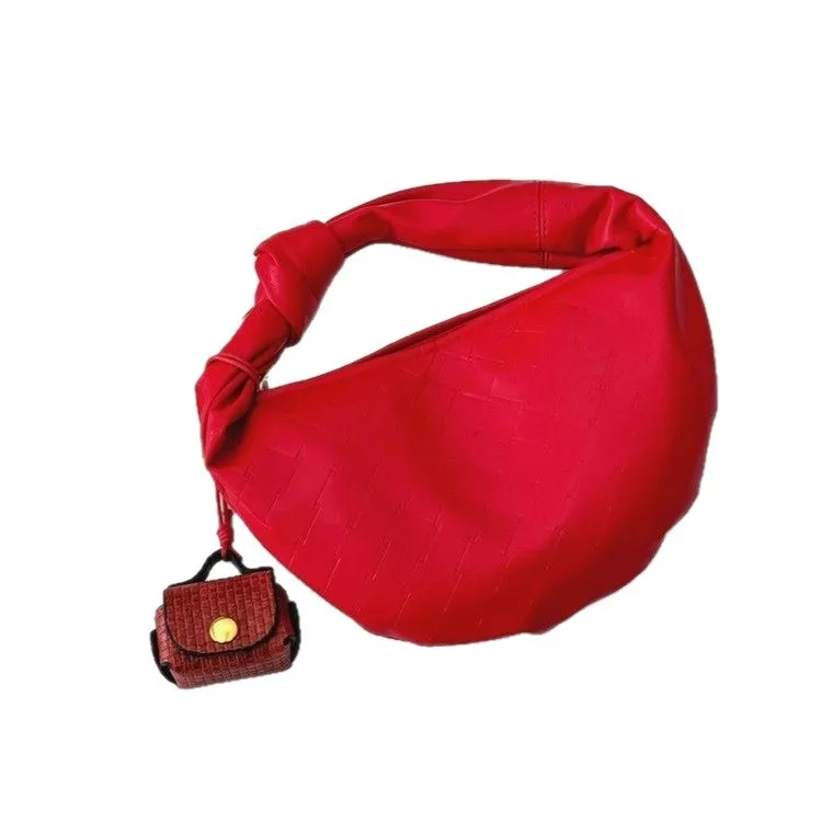 Najnowsze w 2025 roku! Torebka Premium z Miękkiej Skóry w Kształcie Pierogów, Styl Półksiężyca, Damska Torba na Ramię/Torba Przez Ramię, Modna i Niszowa