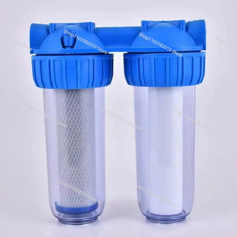 10-Inch Two Stage Filter Bottle, Washable Filter Element, Household Kitchen Tap Water Pipeline Filter Water Purifier