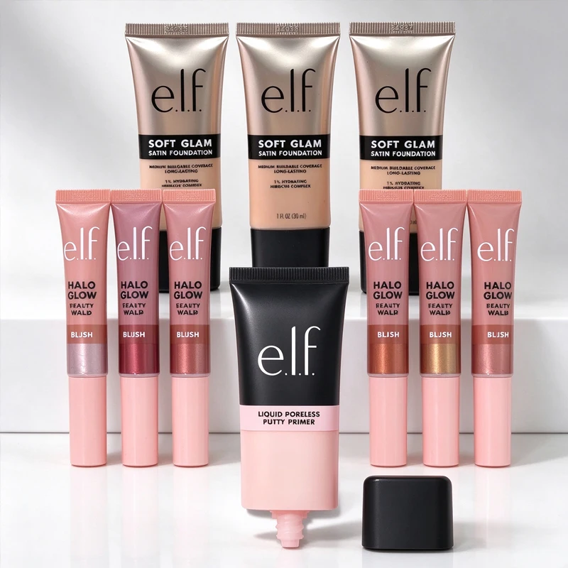Hot ELF Halo Glow Liquid Blush Stick Dewy Finish Natural Radiant Makeup Soft Glam Satin Liquid Foundation Lasting Face Cosmetics