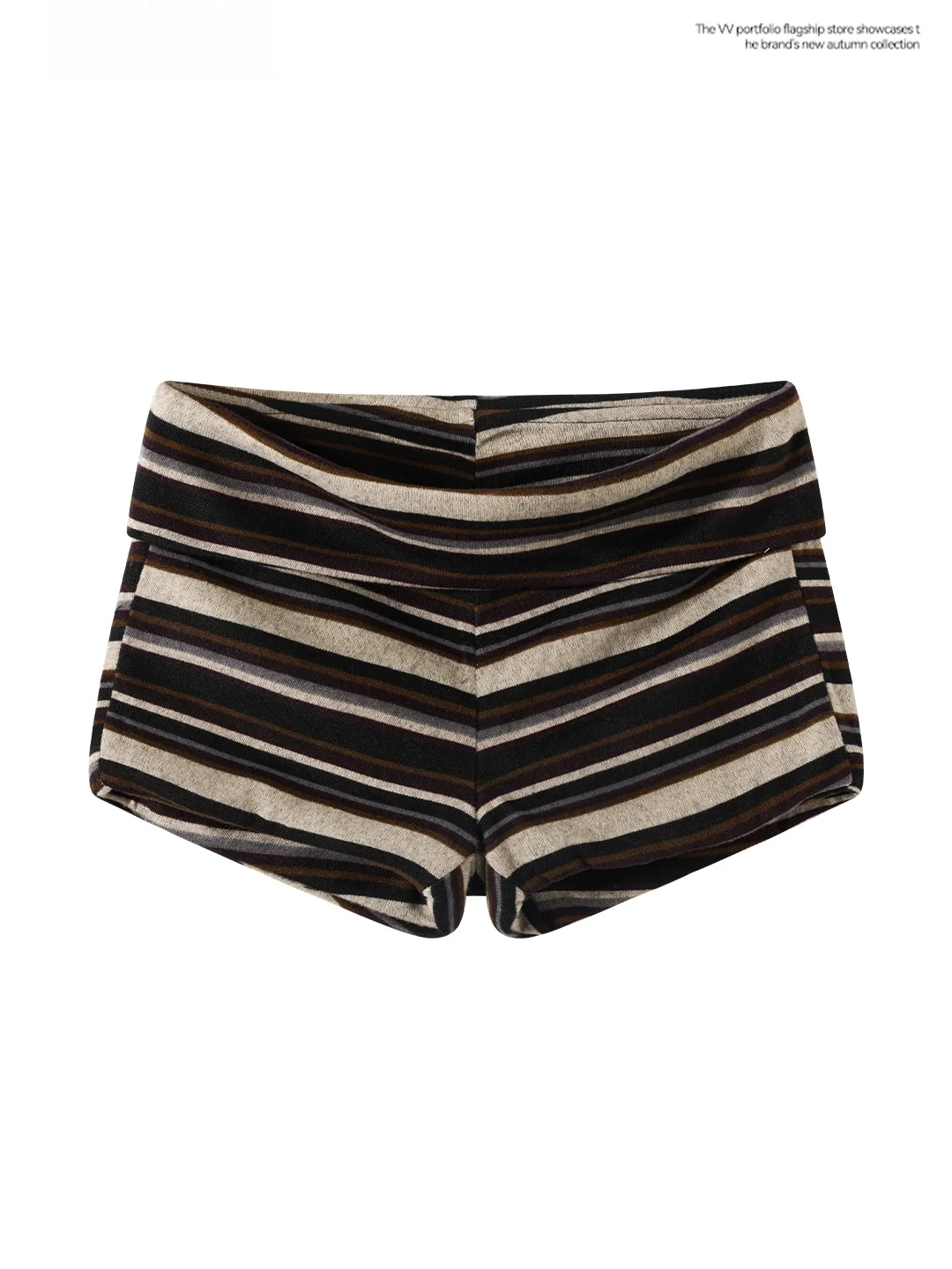 Retro Striped High Waist Women's Short Pants Base Layer Slimming Pure Desire Sexy Butt Lifting Casual Wear Online Exclusive