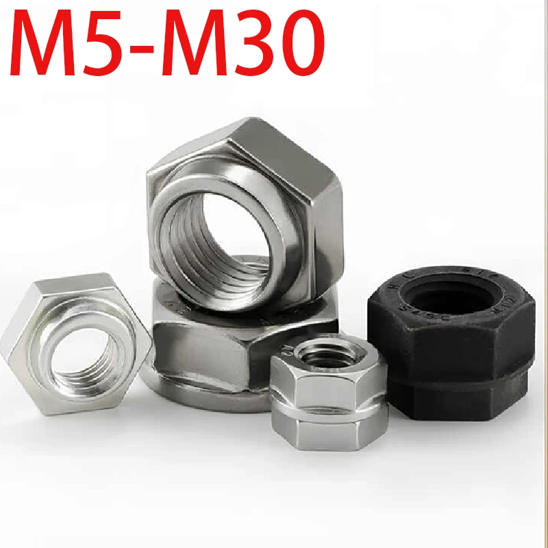 M5-M30 Hardlock Non Loosening Nut Grade 8 Blackening，Grade 4 Zi-Plating Heavy Duty Equipment Special Anti Loosening Fastener