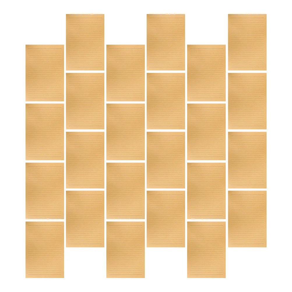 50Pcs Kraft Writing Letter Paper Vintage Retro Stationery Paper Lined for Letters Calligraphy Sketching Invitations