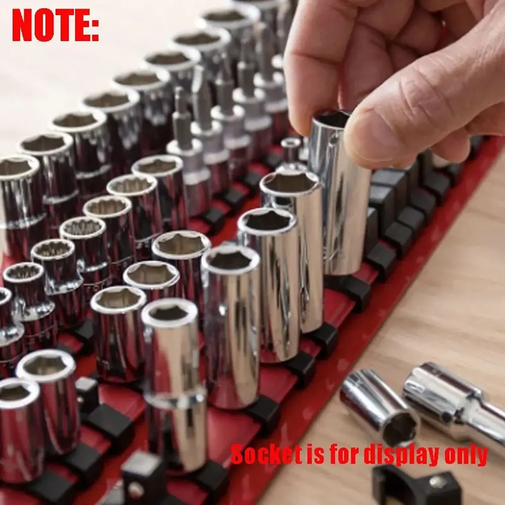 1 ชิ้น 1/4 "3/8" 1/2 "ซ็อกเก็ตประแจผู้ถือ Traight Rail Bracket Wall ผู้ถือ SOCKET Organizer ประแจเก็บกล่องเครื่องมือพลาสติก