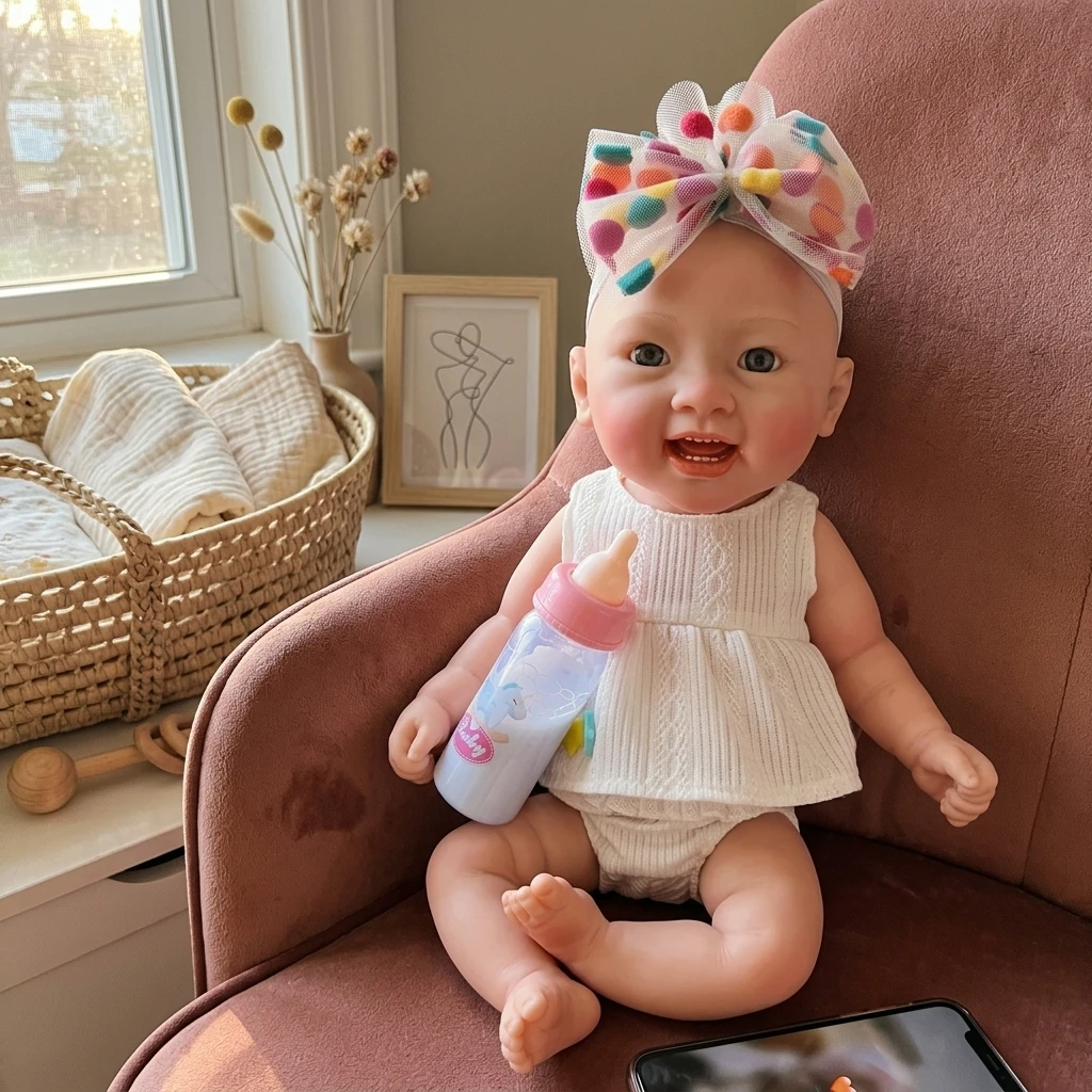 10 Inch Full Body Silicone Reborn Doll Model DK‑6671 Hand Painted Waterproof Lifelike Realistic Bebe Reborn Collectible Art - view 5