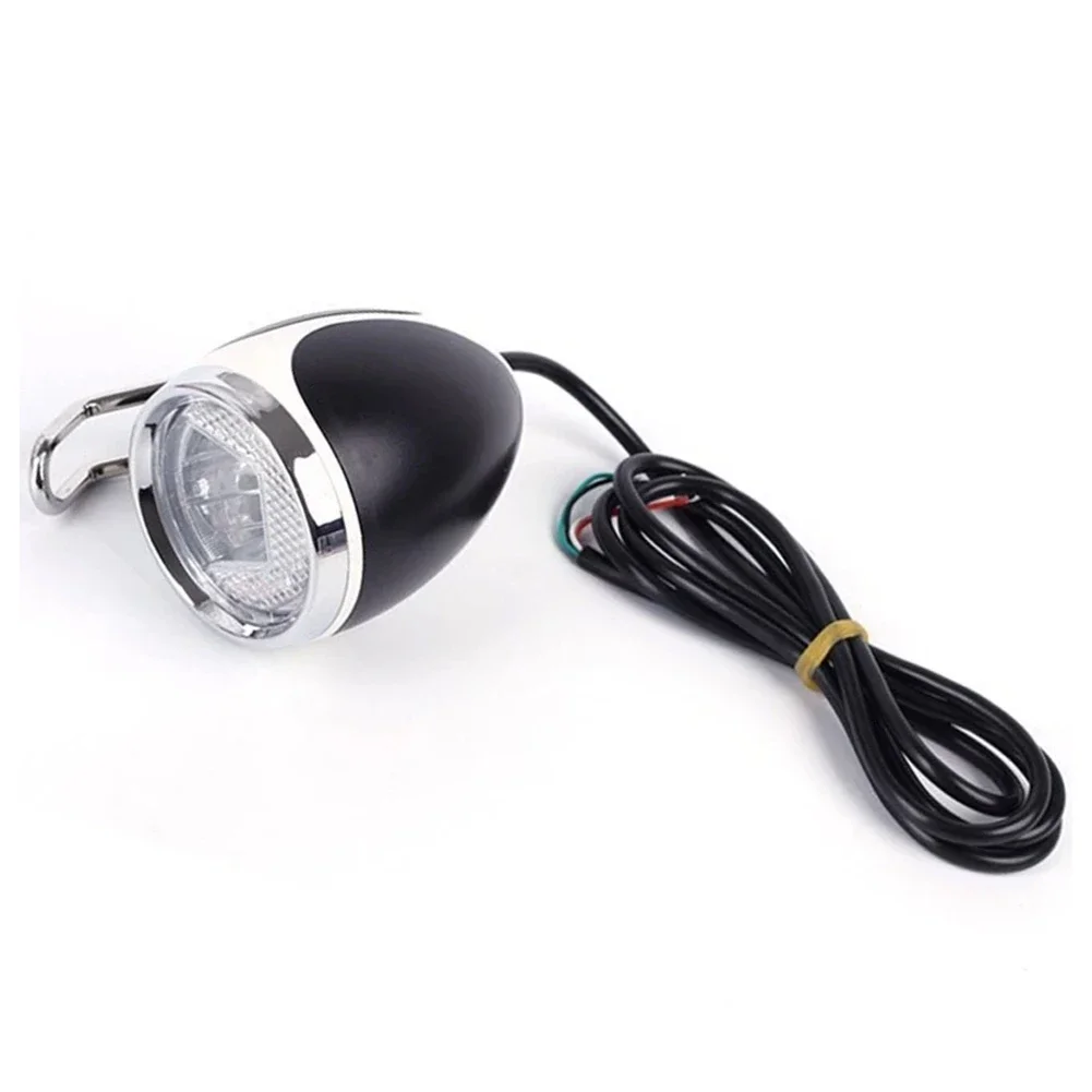 

E-Scooter Ebike Front Light With Horn With Switch Line 12-80V Electric Bicycle For Kugoo Iron + Aluminum Alloy