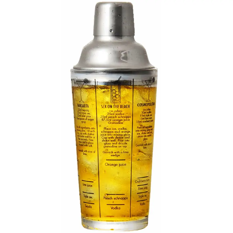 

450ml Mix Master Glass Stainless Steel Cocktail Boston Bar Shaker Bar Tool Accessory Barware