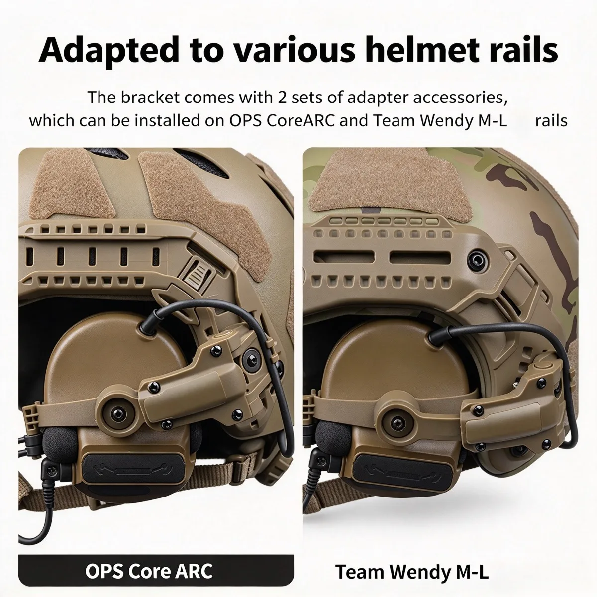 NEW Tactical OPS Helmet CORE ARC Wendy Rail Fast Helmet Mount Is Suitable for Tactical C II III Shooting Headset Adapter Holder