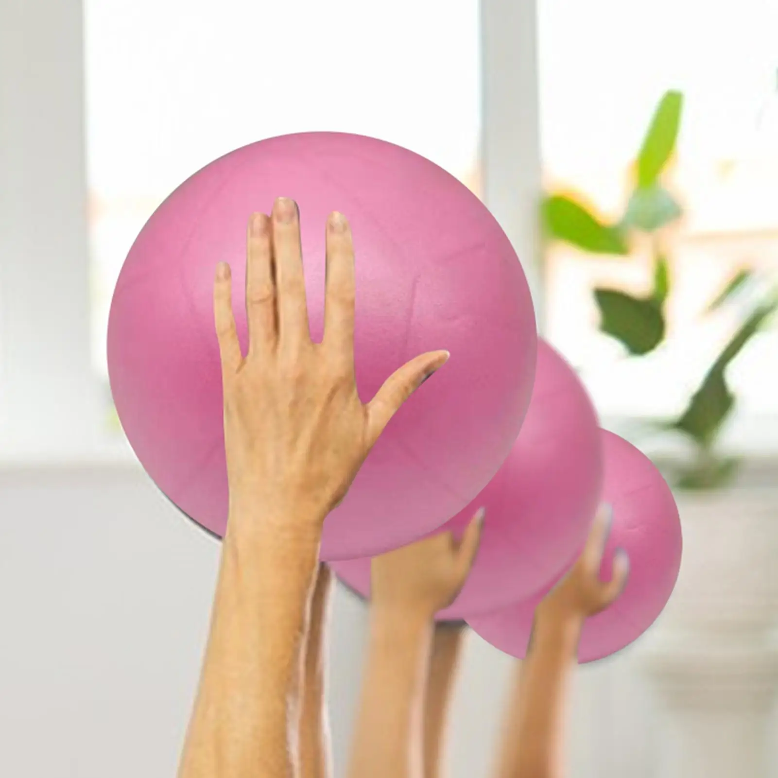 Kleiner Pilates-Ball Mini Fitness Yoga-Ball Aufblasbarer Übungsball Balance-Übungsball Yoga-Ausrüstung für Training und Fitness
