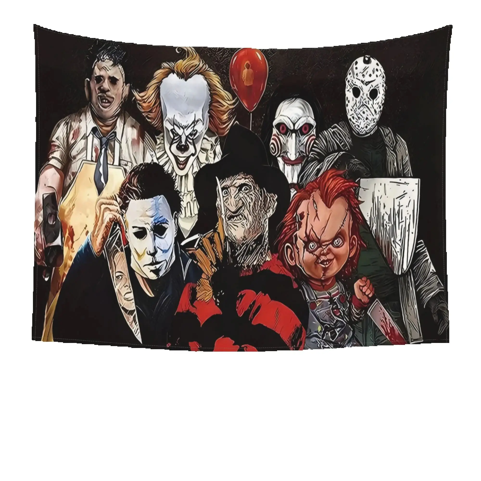 هالوين نسيج الجدار الشنق شخصيات الرعب مخيف الجدار الشنق غرفة الديكور عناصر مخدر جدار السجاد جدار النسيج #6