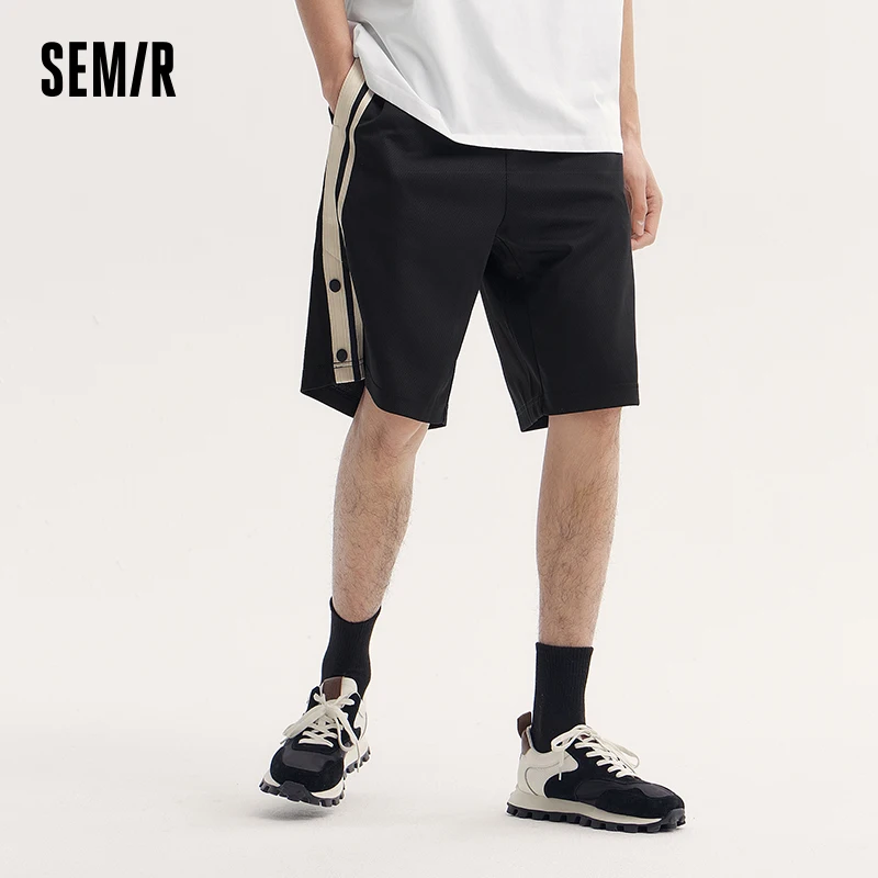 Semir Casual Pants Men Summer Elastic Waist Straight 2024 New Arrival Knitted Sports Jogging Shorts