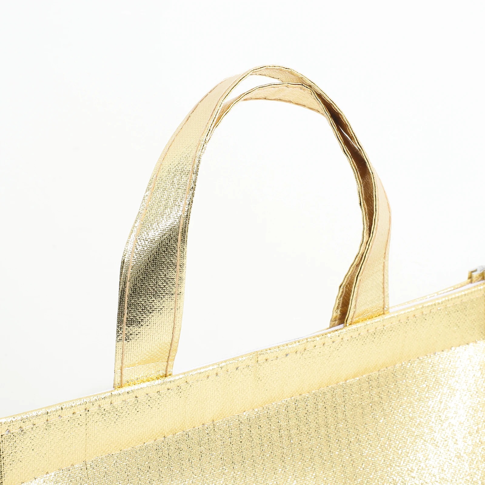 

Gold Insulation Bag Tote Insulated Cooler Bags Picnic Food Beach Grocery Portable