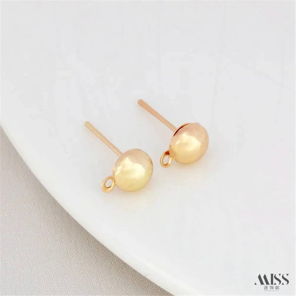 14K vergulde hartvormige waterdruppel schelpvormige oorbellen met hangende oorbellen DIY handgemaakte oornaalden ooraccessoires