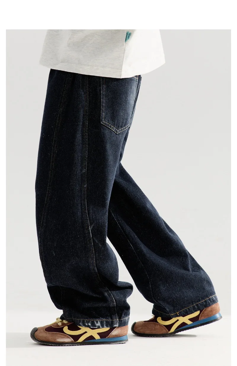 4-14 Jahre Jungen-Jeans UNITIM Herbst Kinder Jungen Trendige Denim-Hose Lose Elastische Taille Junge Teenager Jungen Gerade Hose Junior-Hose – Detail 20