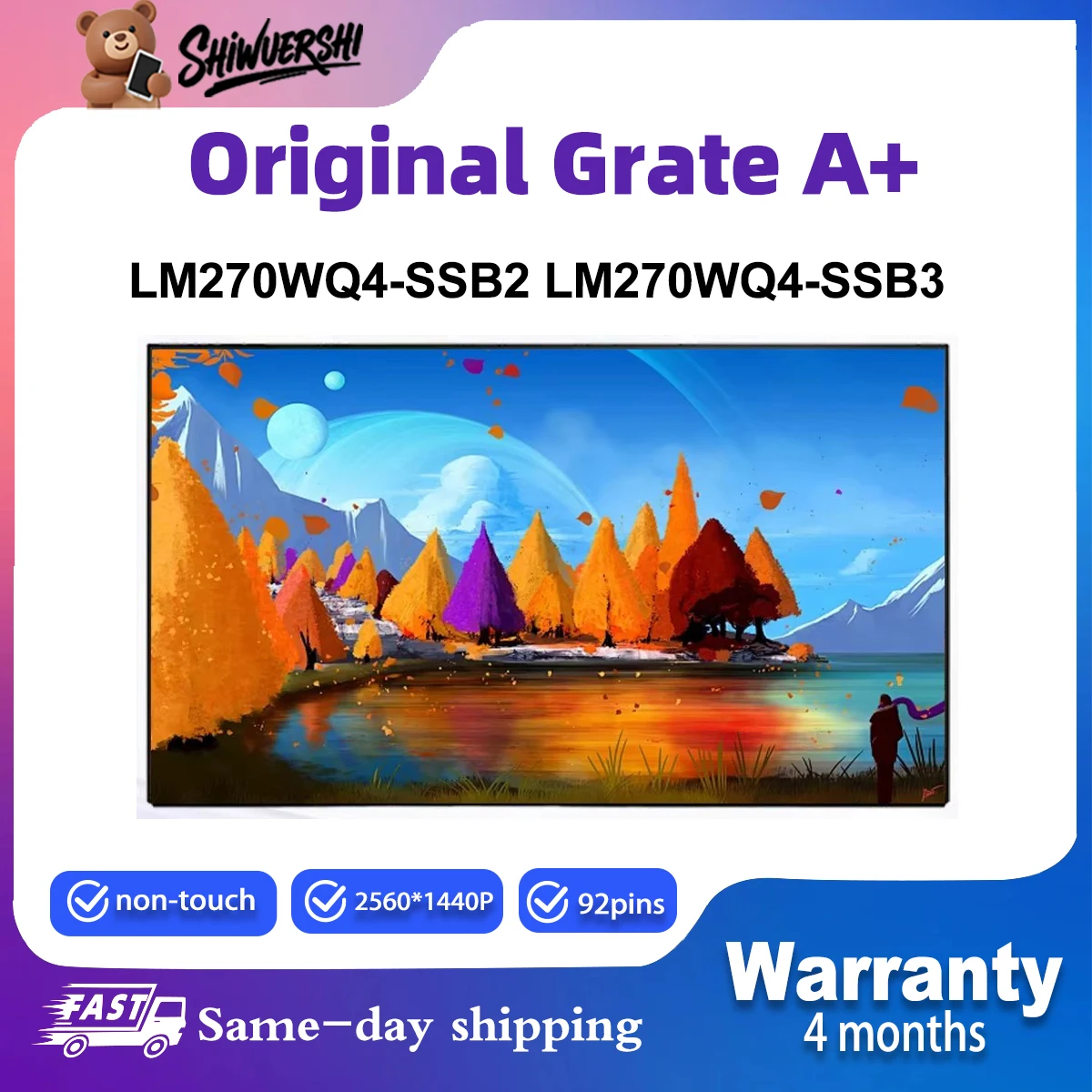 

27" New Original LCD screen LM270WQ4 SSB2 SSB3 IPS QHD 2560×1440 Applicable for Lenovo AIO 520-27IKL