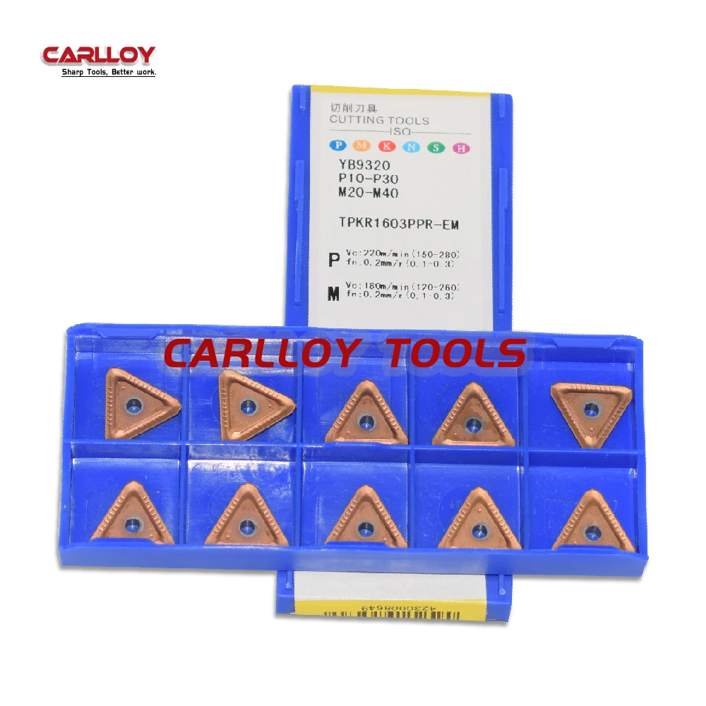 TPKR 1603PPR-EM YB9320 TPKR1603PPR-EM TPMR Indexable Milling Inserts Tungsten Carbide Blade Good Chip Removal For Milling