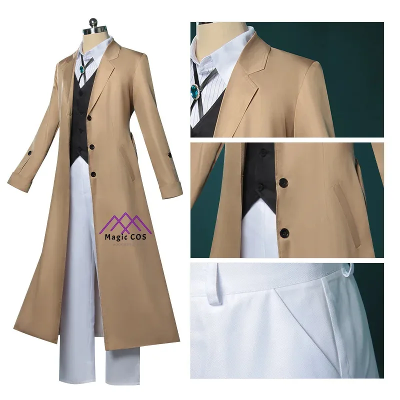 Anime Bungo Stray dogs Dazai Osamu cosplay costume for men women jacket coat suit adult Halloween Christmas clothes comic-Conset