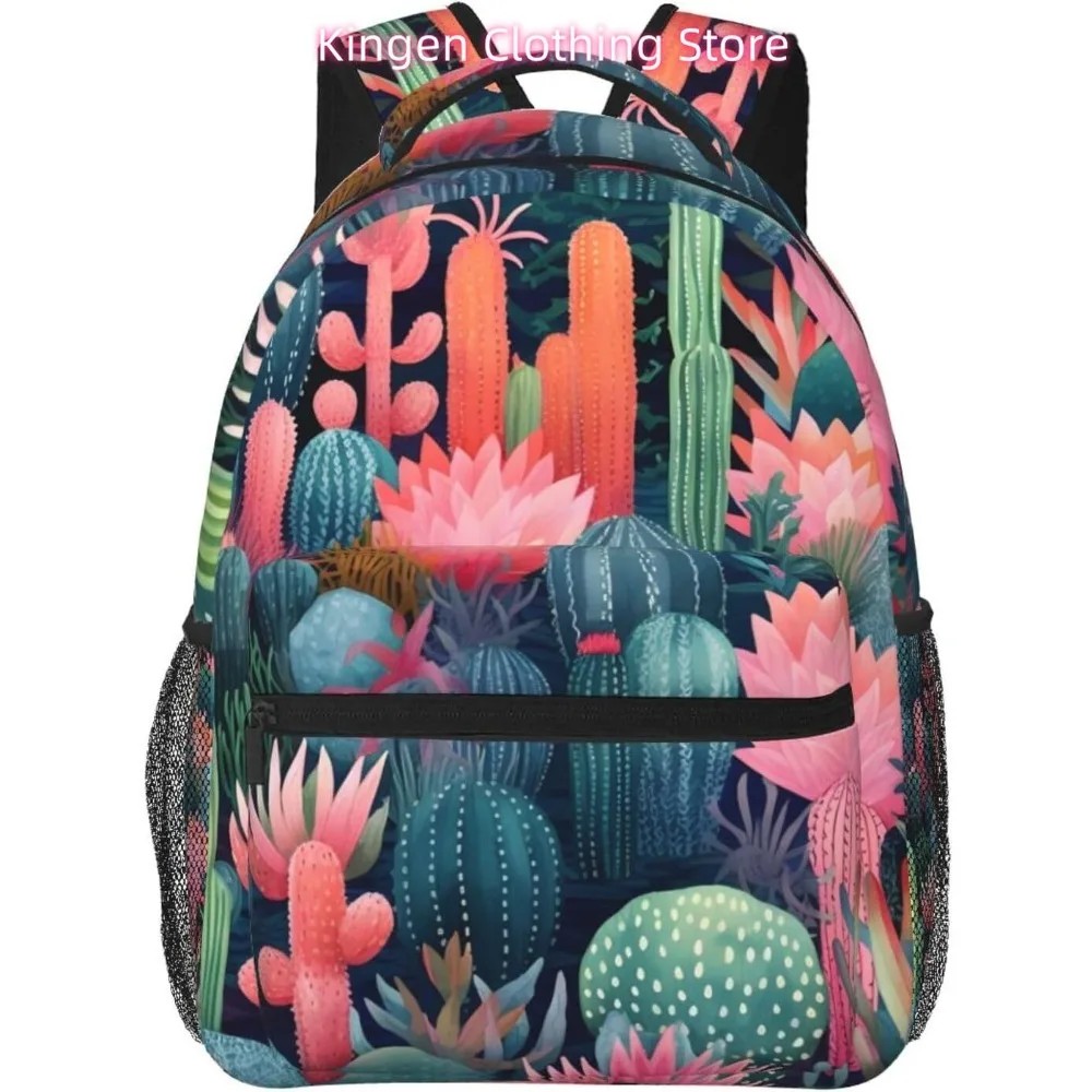 

Сумка для ноутбука «Снова в школу», легкий рюкзак для ноутбука с милым кактусом, легкий многоцелевой дорожный повседневный рюкзак унисекс