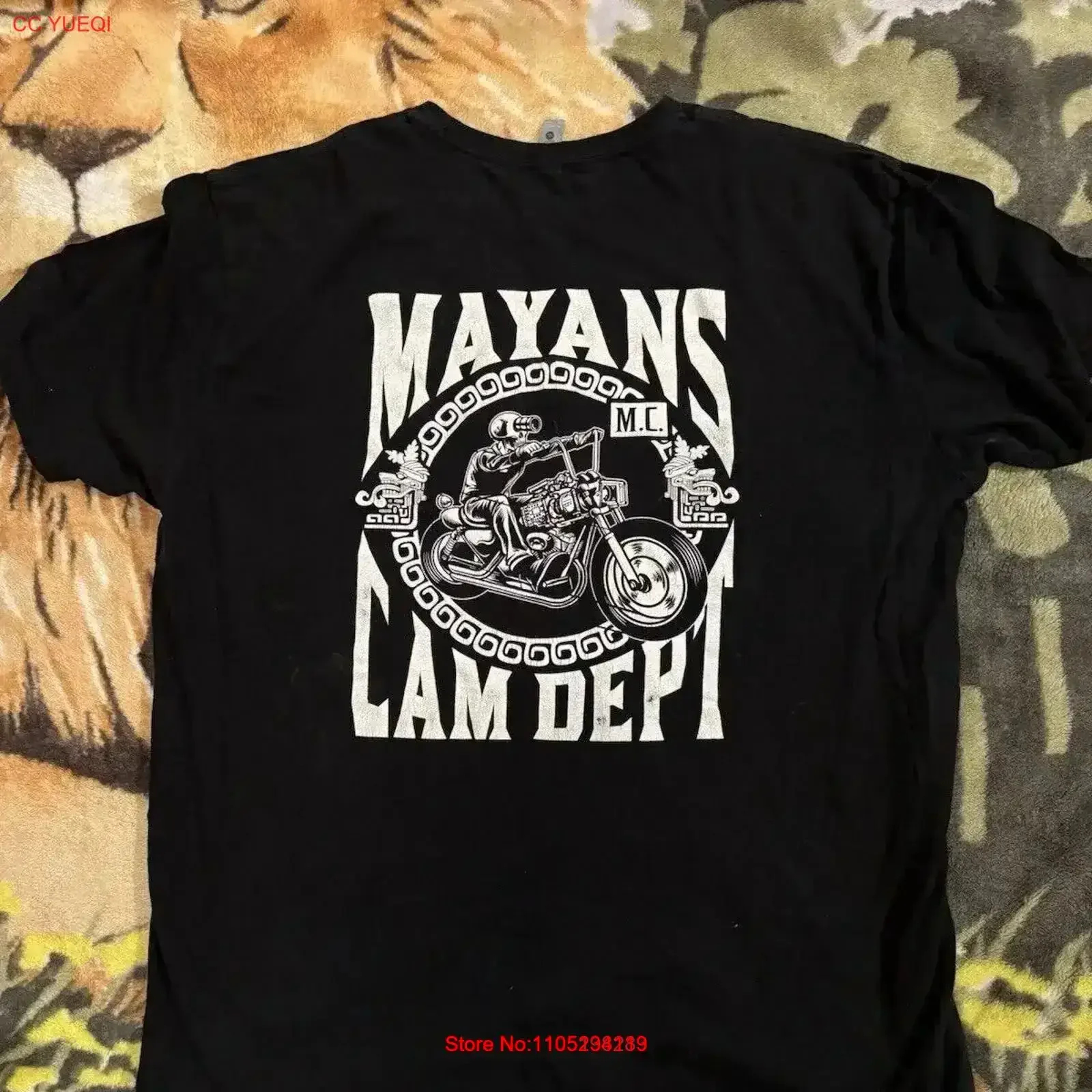 Camiseta Myans MC Temporada 3 Sz 2XL Cast Crew Camera Dept S O A Duel Sided vintage Washed homme cómoda ligeramente vintage
