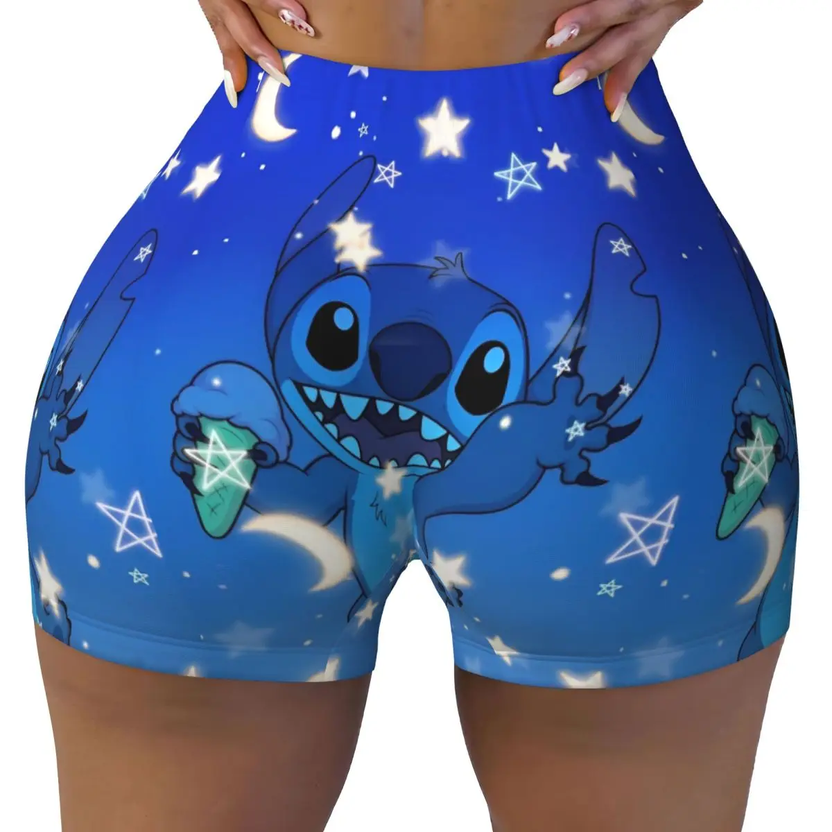 

Kawaii Stitch Quick Dried Yoga Shorts Woman Cute Cartoon Koala Volleyball Biker Fitness Workout Gym Pants