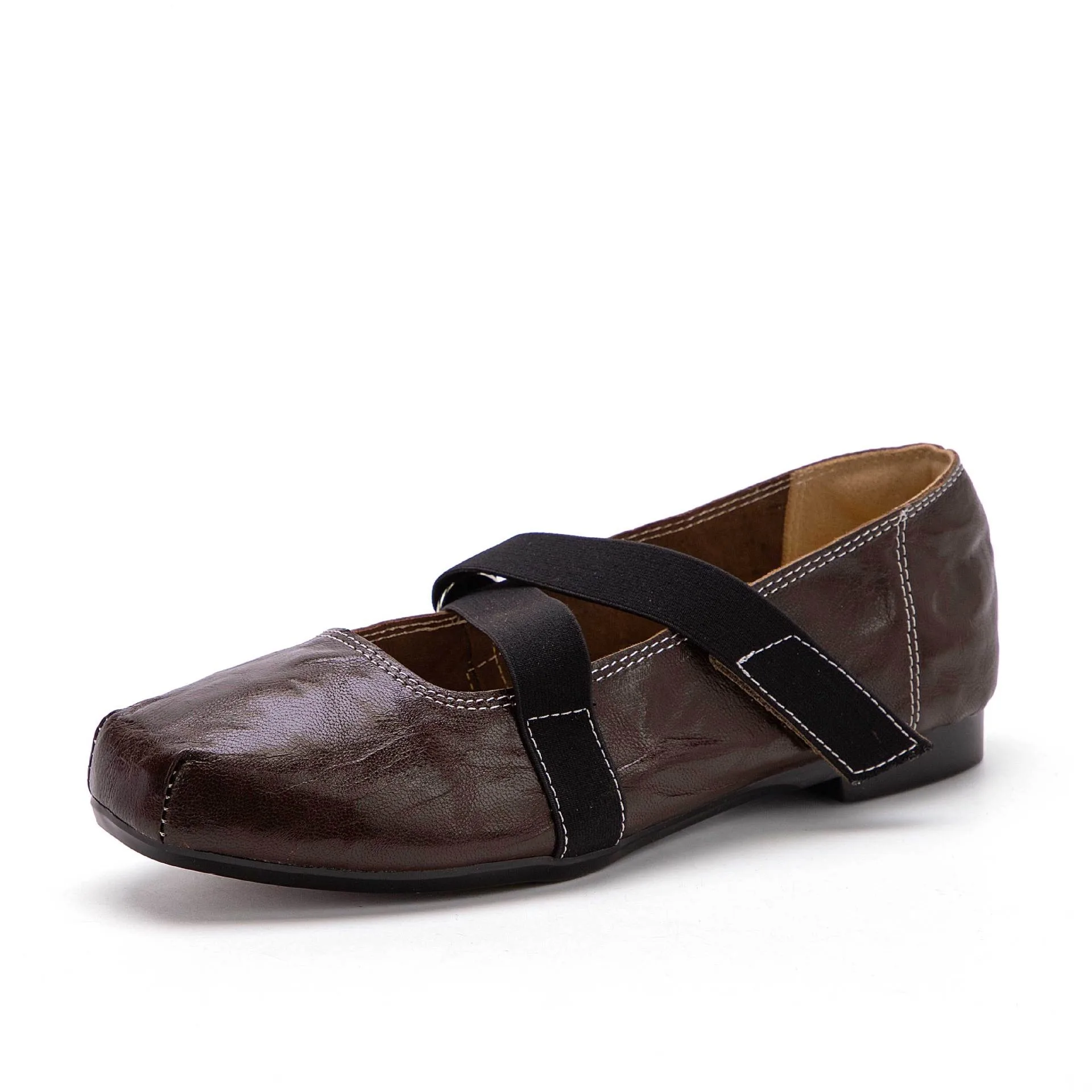 

Женские туфли Birkuir в стиле ретро Мэри Джейн на плоской подошве с эластичной лентой, лоферы на липучке, роскошная обувь из натуральной кожи, обувь на мягкой подошве