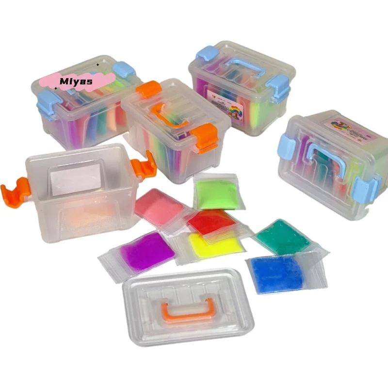 مجموعة بيت الدمى الصغيرة مكونة من 8 ألوان من الطين الخفيف للغاية صندوق نموذج محمول دعائم زخرفية ملحقات مشهد مصغر للديكور المنزلي