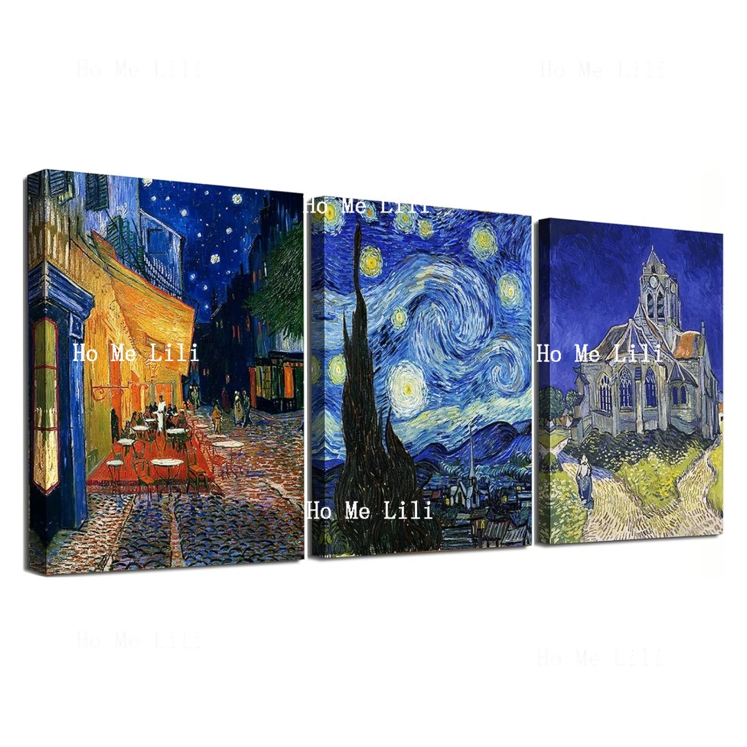 Van Gogh Canvas Wall Art Paintings Famous Starry Night Picture Prints For Decor Classic Poster For Bedroom Decoration