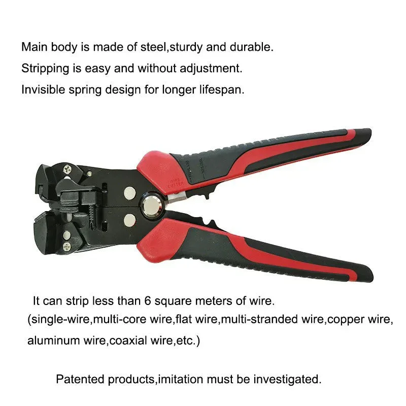 Alicate de descascamento de fio automático três em um, faca de descascamento, nova ferramenta de corte de cabo eletricista, alicate de friso 0.2-6mm2