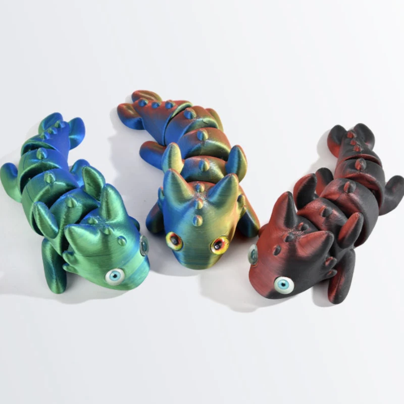 ثلاثية الأبعاد الطباعة السمندر أرقام متعددة المفاصل المنقولة محاكاة الحيوان للمنزل سطح المكتب زخرفة الاطفال هدية المشهد الديكور