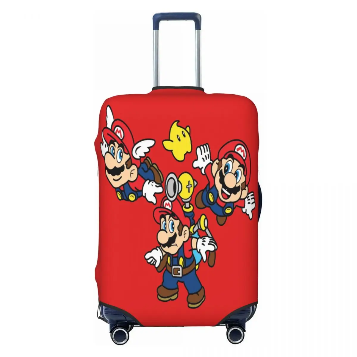 

Custom Cute M-Marioed Game Luggage Cover Protector Elastic Travel Suitcase Covers