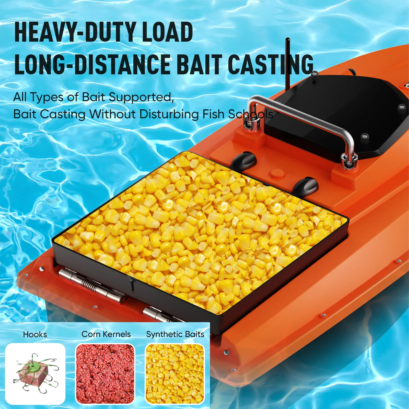 

46800mAh RC Bait Boat for Fishing GPS High-Speed High-Power Bait Boat with Dual Antenna Auto-Release for Fishing