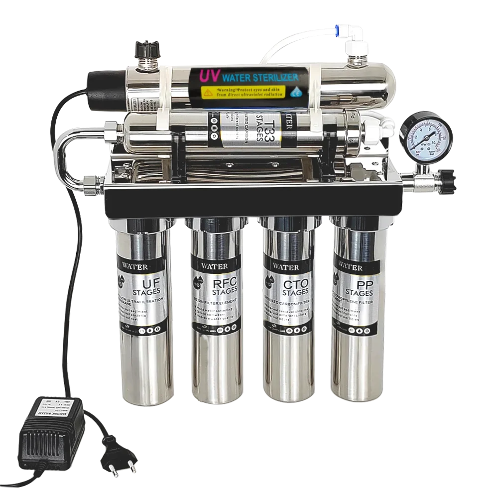 Grade 6 household kitchen activated carbon soft water ultrafiltration UV direct drinking water purifier water filter