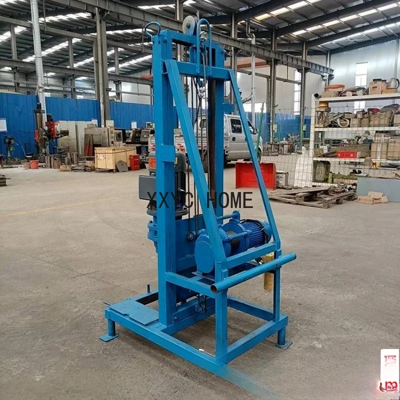 Folding fully automatic lifting big well machine large-caliber electric water well drilling rig small household punching machine