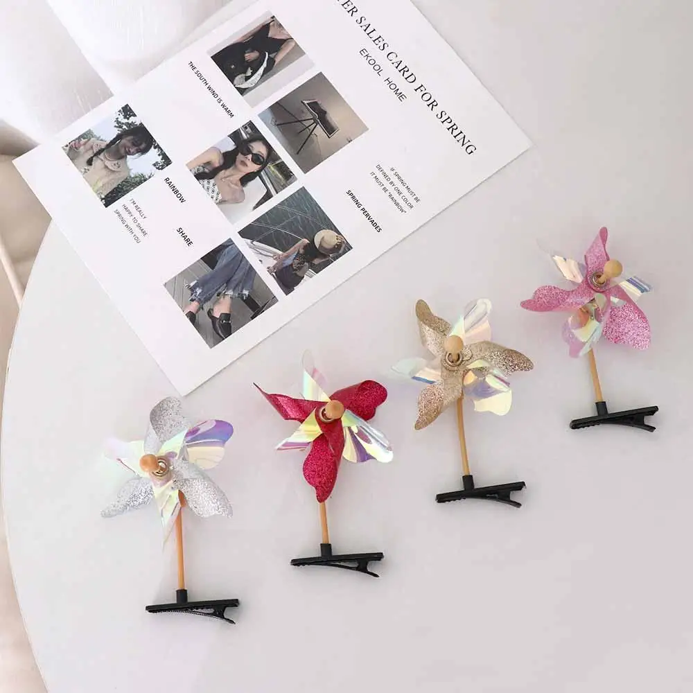 Grappige Eendenbek Pony Clip Zijclip Haaraccessoires Meisjes Kinderen Haarclips Koreaanse Stijl 3d Windmolen Haarspeld Kids Haarspeldjes