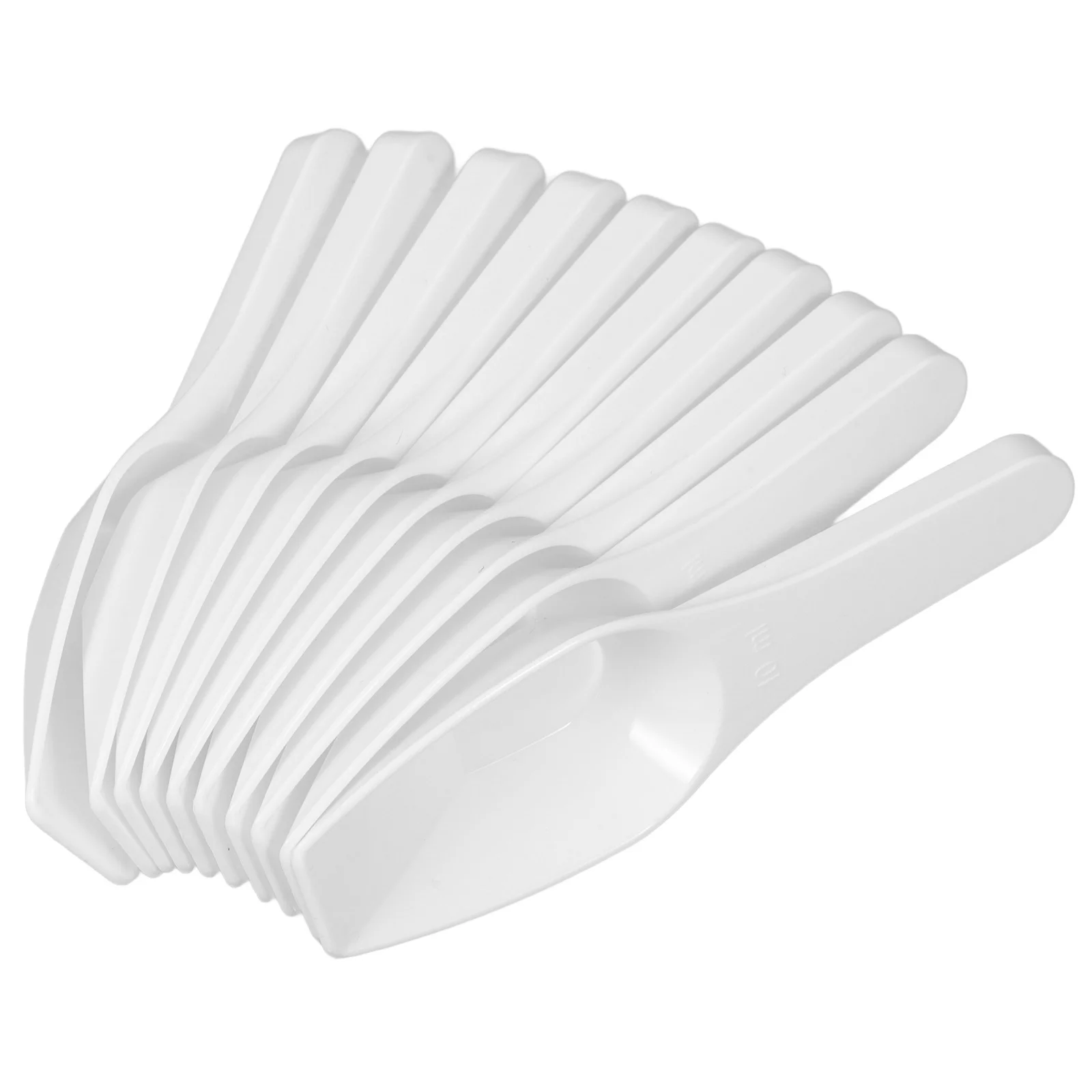 

10Pcs Weighing Spoons PP Material Flat Bottom Precise Measurement for Kitchen Baking Laboratory Scientific Experiments Measuring