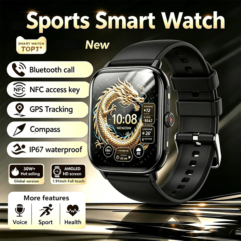 Multifunctional Smart Watch Bluetooth 5.3 Call Fitness Watch Heart Rate Sleep Monitor IP67 Waterproof Smartwatch For Ladies Men