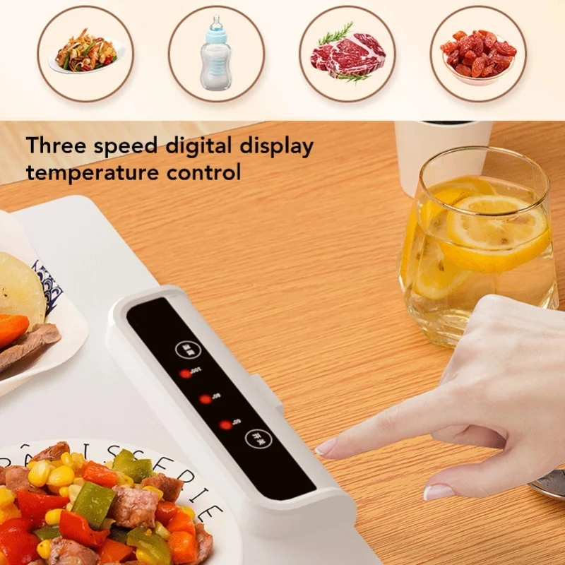 Foldable Food Warming Tray Silicone Portable Electric Warming Tray With Adjustable Temperature Heating Pad 110V/220V