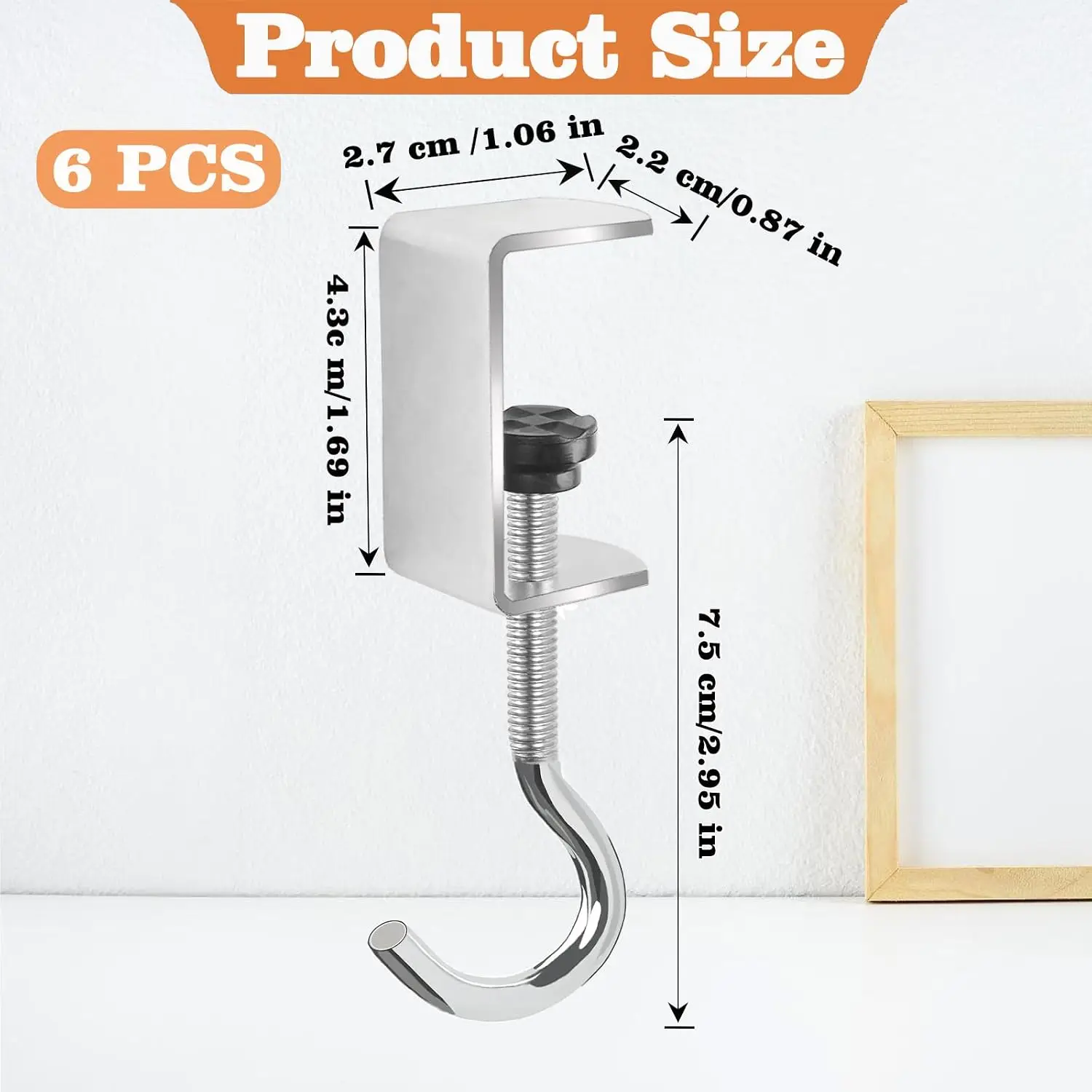 Versatile Adjustable Bag Hook Scratch-Proof Mounting System for Walls Desks Ideal for Student Organization with 360° Rotation