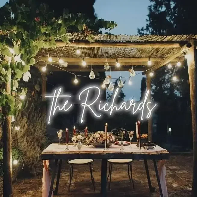 

Custom Neon Sign Light Logo Bright Teaches Large LED Neon Sign Custom Wedding Neon Personalized Couple Light For Home Wall Decor