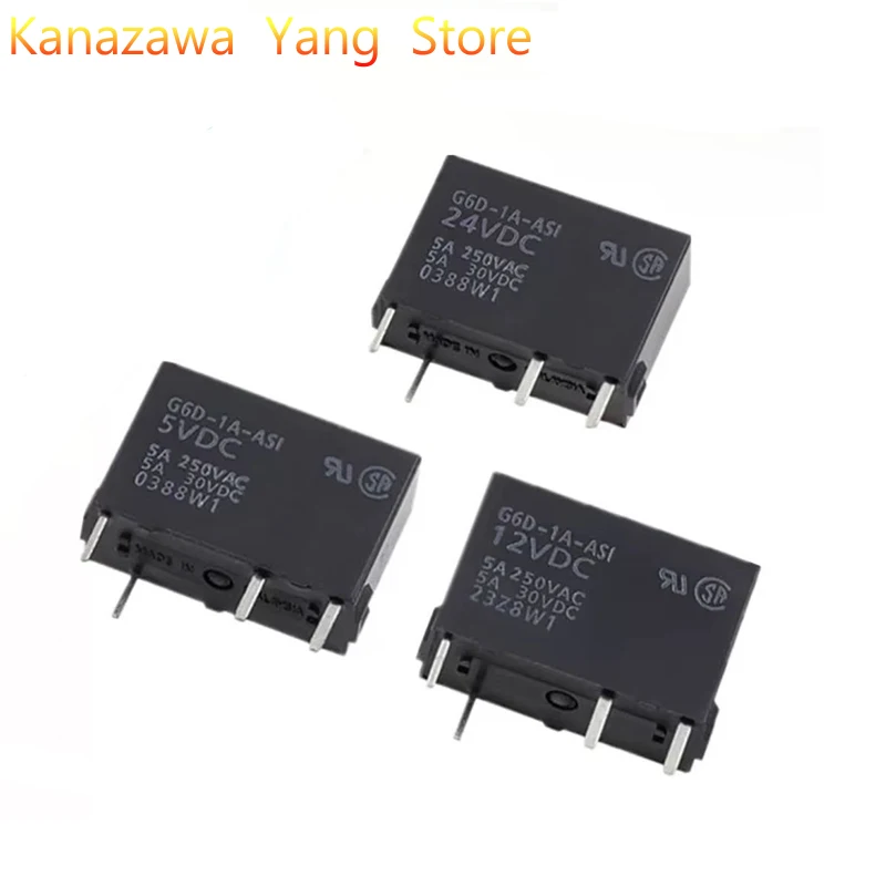 

5-20Pcs/Lot Brand New Small electromagnetic relay G6D-1A-ASI DC5V 12V 24VDC replaces G6D-1A-5VDC 12VDC 24VDC Stock Best Quality