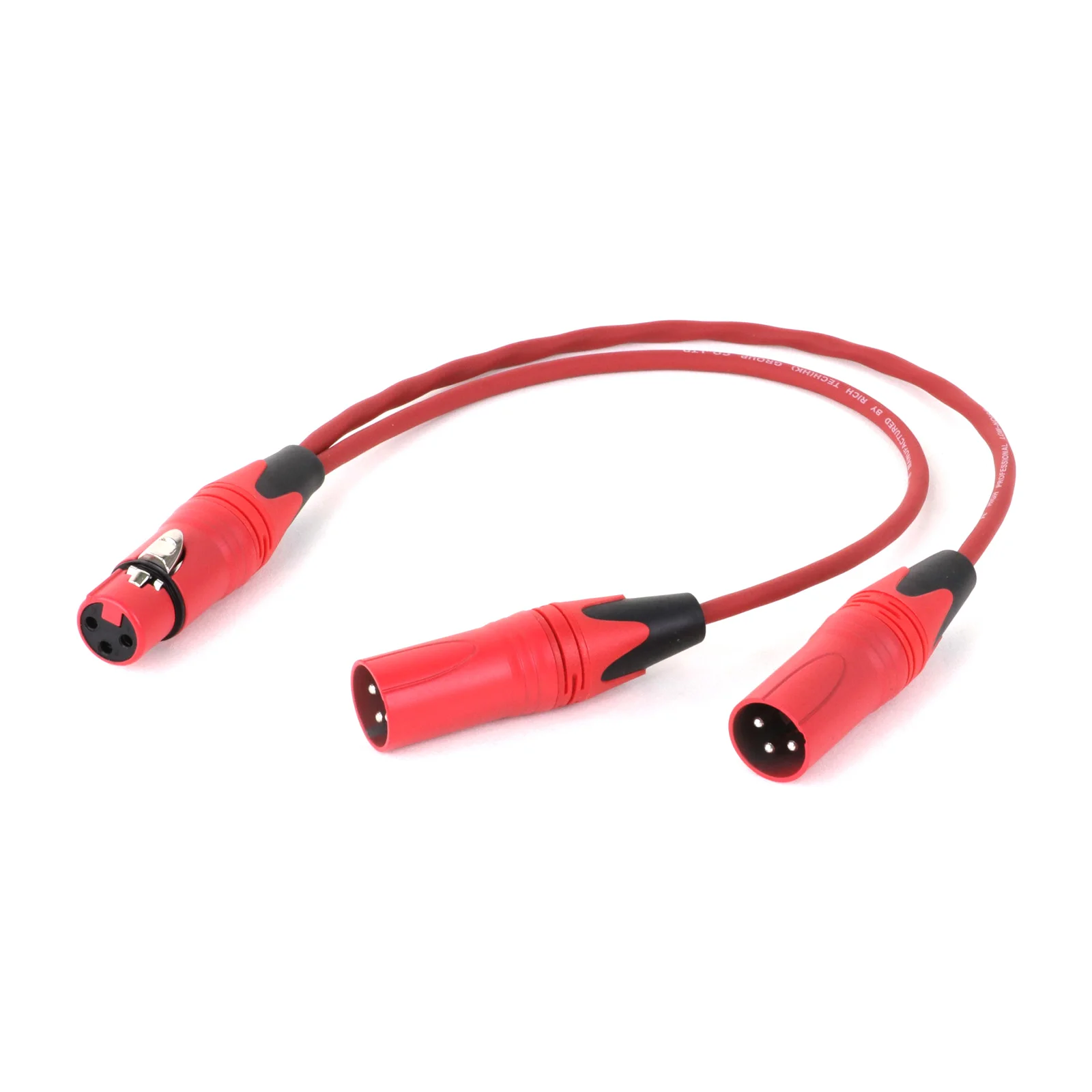 GuerGuo 3-poliger XLR-Buchse auf Dual-2-Stecker, Y-Splitter-Adapterkabel für Verstärker, Lautsprecher, Kopfhörer, Mixer, 0,3 m, 0,5 m