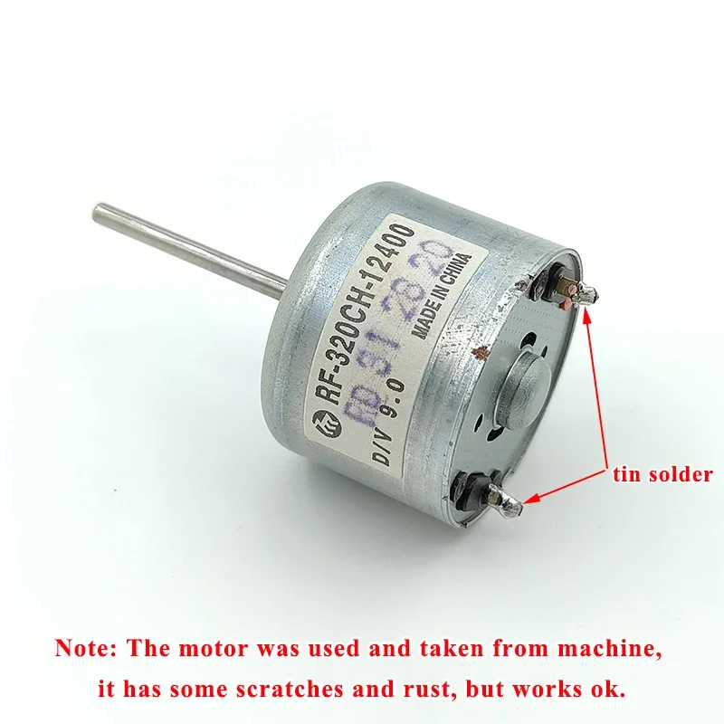 

MABUCHI RF-320CH-12400 Mini RF-320 DC Motor 6V/9V/12V Micro 24mm round Spindle 22mm Long Shaft for DIY DVD Player round Spindle