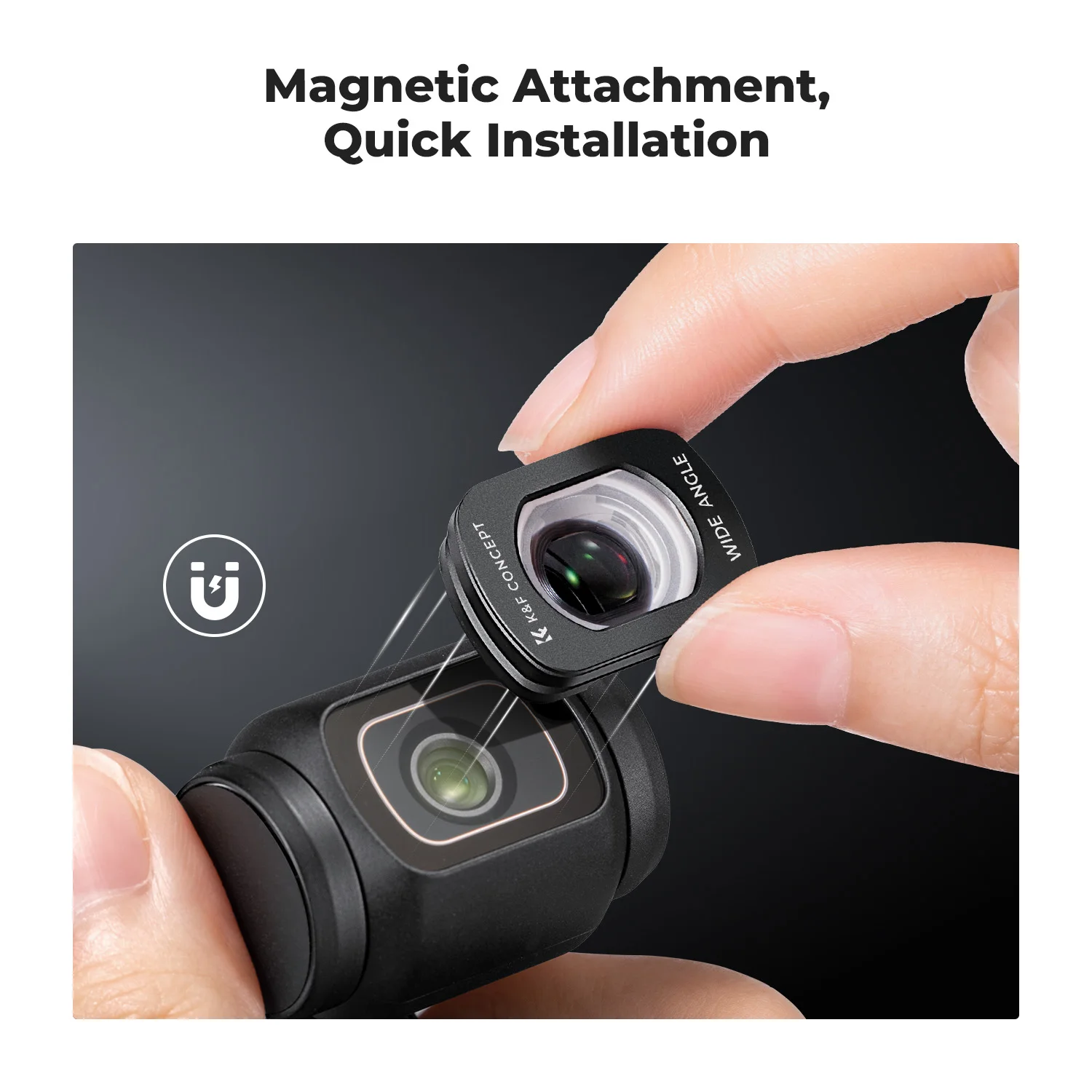 K&F Concept Magnetic Wide-angle Filter for DJI Osmo Pocket 3 Accessories Protection Action Camera Lenses 28 Multi-Layer Filters