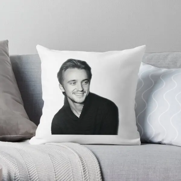 Retro Vintage Tom Felton Great Model Mus  Printing Throw Pillow Cover Bedroom Square Car Fashion Pillows not include One Side