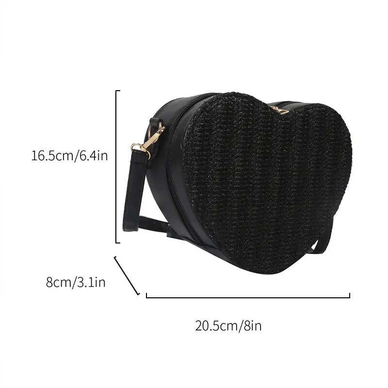 Sac à bandoulière en forme d'amour pour femme, tissage de paille populaire, grande capacité, cent sacs à provisions, design de niche, mode, ins, nouveau, 2023